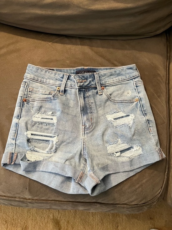 Aeropostale Pants - Aeropostale Light Blue Distressed Jean Shorts
